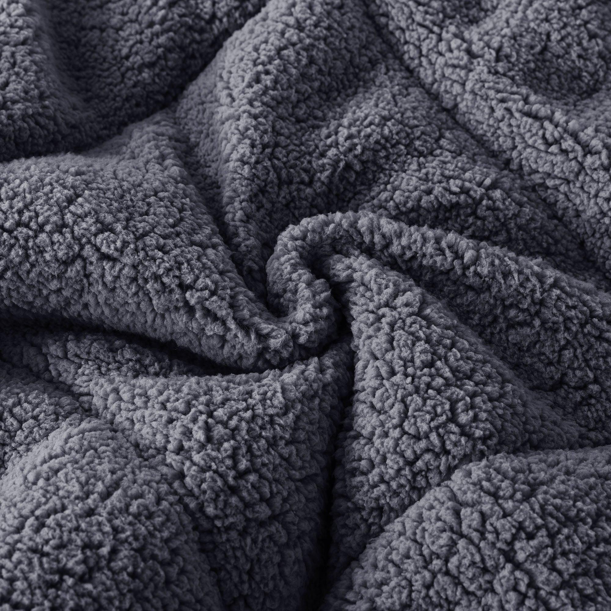 Kasentex Ultra Soft All Season Reversible Plush Sherpa Lined Comforter, Twin, Queen, King