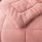 Kasentex Ultra Soft All Season Reversible Plush Sherpa Lined Comforter, Twin, Queen, King