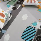 Kids Play-Mat Bob Construction Road with Trucks & Cranes RugYourHome