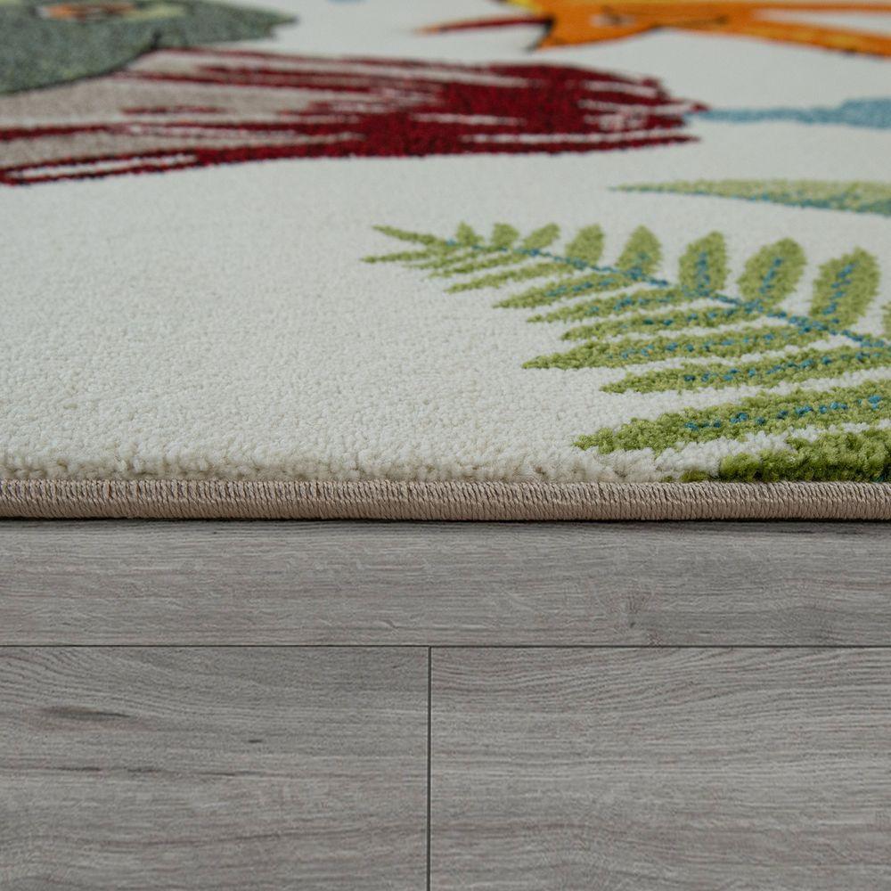 Kids Room Rug Dinosaur Jungle Volcano 3D in Green RugYourHome