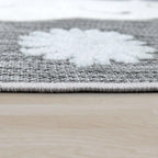 Kids Rug Lilo with Cute Llama Motif - Grey White RugYourHome
