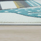 Kids Rug Modern Pastel Colors Teepee Tent in Desert 3D RugYourHome