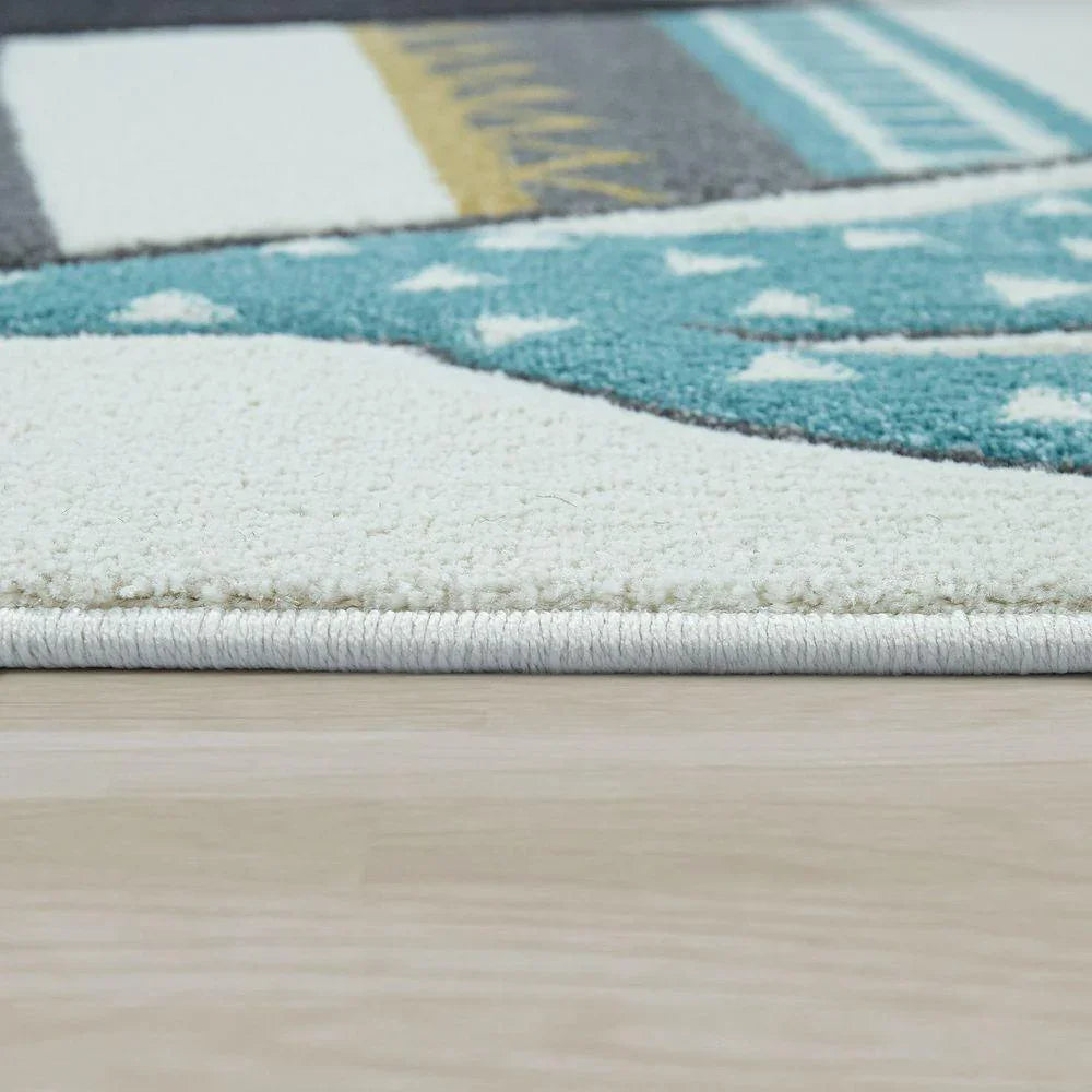 Kids Rug Modern Pastel Colors Teepee Tent in Desert 3D RugYourHome