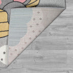 Kids Rug Nino Cute Elephant for Nursery in Grey RugYourHome