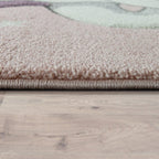 Kids Rug Rainbow Unicorn Pastel Pink RugYourHome