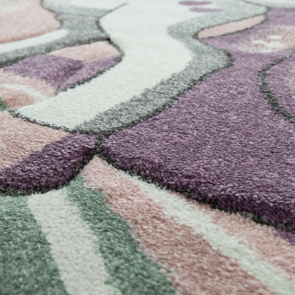 Kids Rug Rainbow Unicorn Pastel Pink RugYourHome