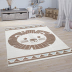 Kids Rug Tweet Happy Lion Play-Mat in Beige RugYourHome