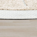 Kids Rug Tweet Happy Lion Play-Mat Round in Beige RugYourHome