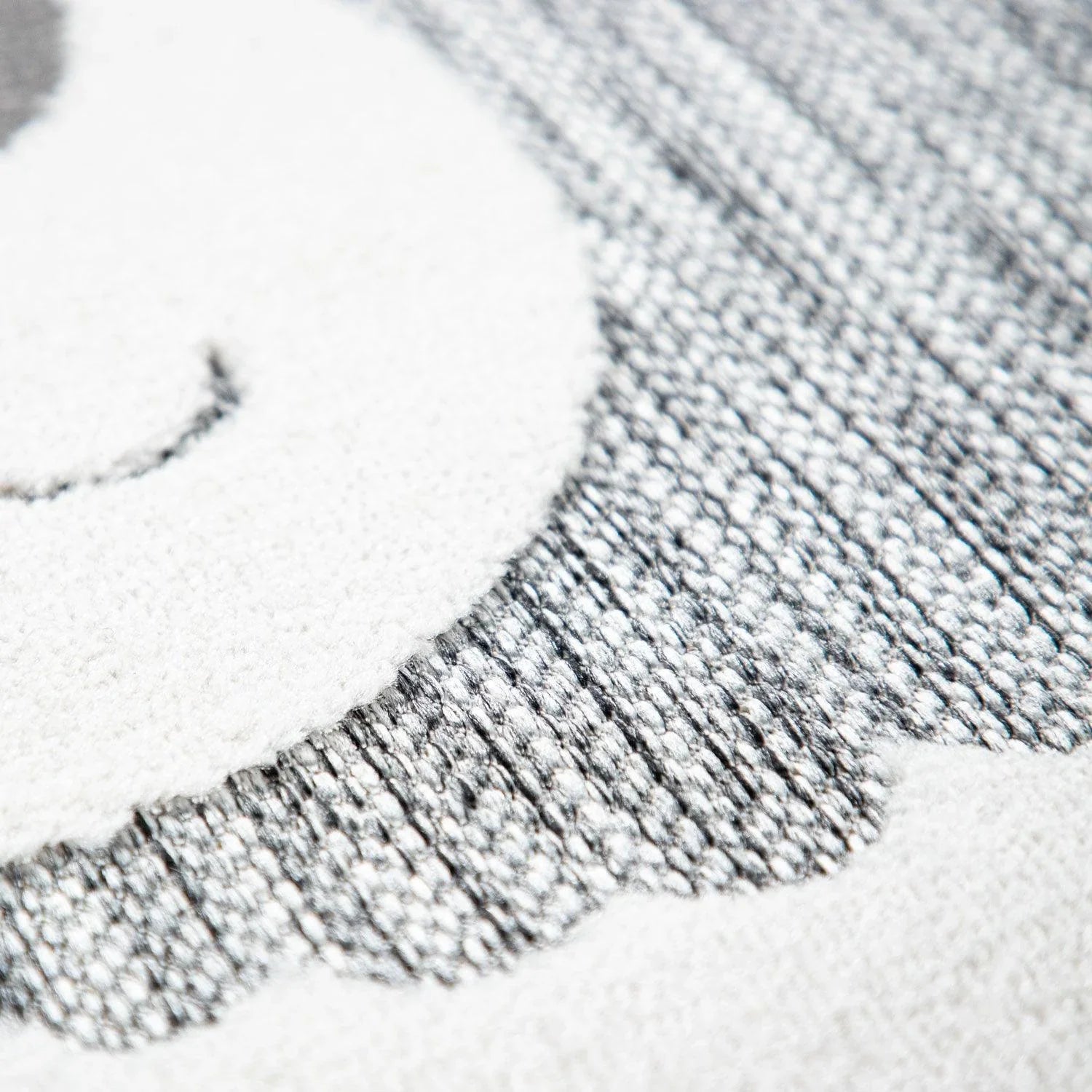 Kids Rug Tweet Round Play Mat Llama Motif in Mottled Grey RugYourHome