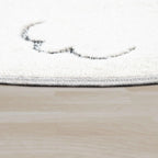 Kids Rug Tweet Round Play Mat Llama Motif in Mottled Grey RugYourHome