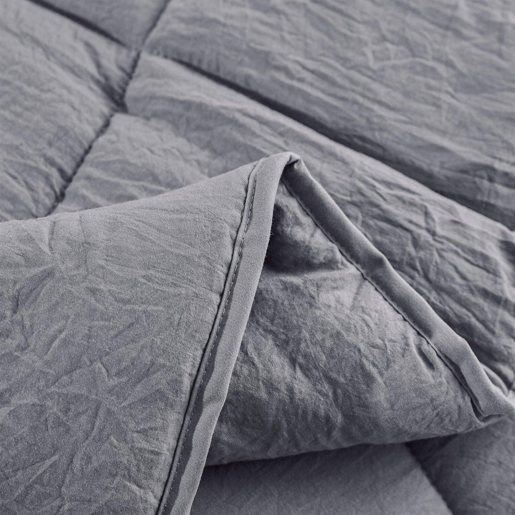 King Size Grey 3 Piece Microfiber Reversible Comforter Set