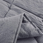 King Size Grey 3 Piece Microfiber Reversible Comforter Set