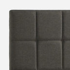King size Grey Upholstered Platform Bed Frame with Padded Headboard