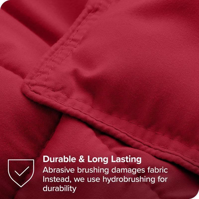 King/Cal King Size All Season Super Soft Down Alternative Comforter Set Red