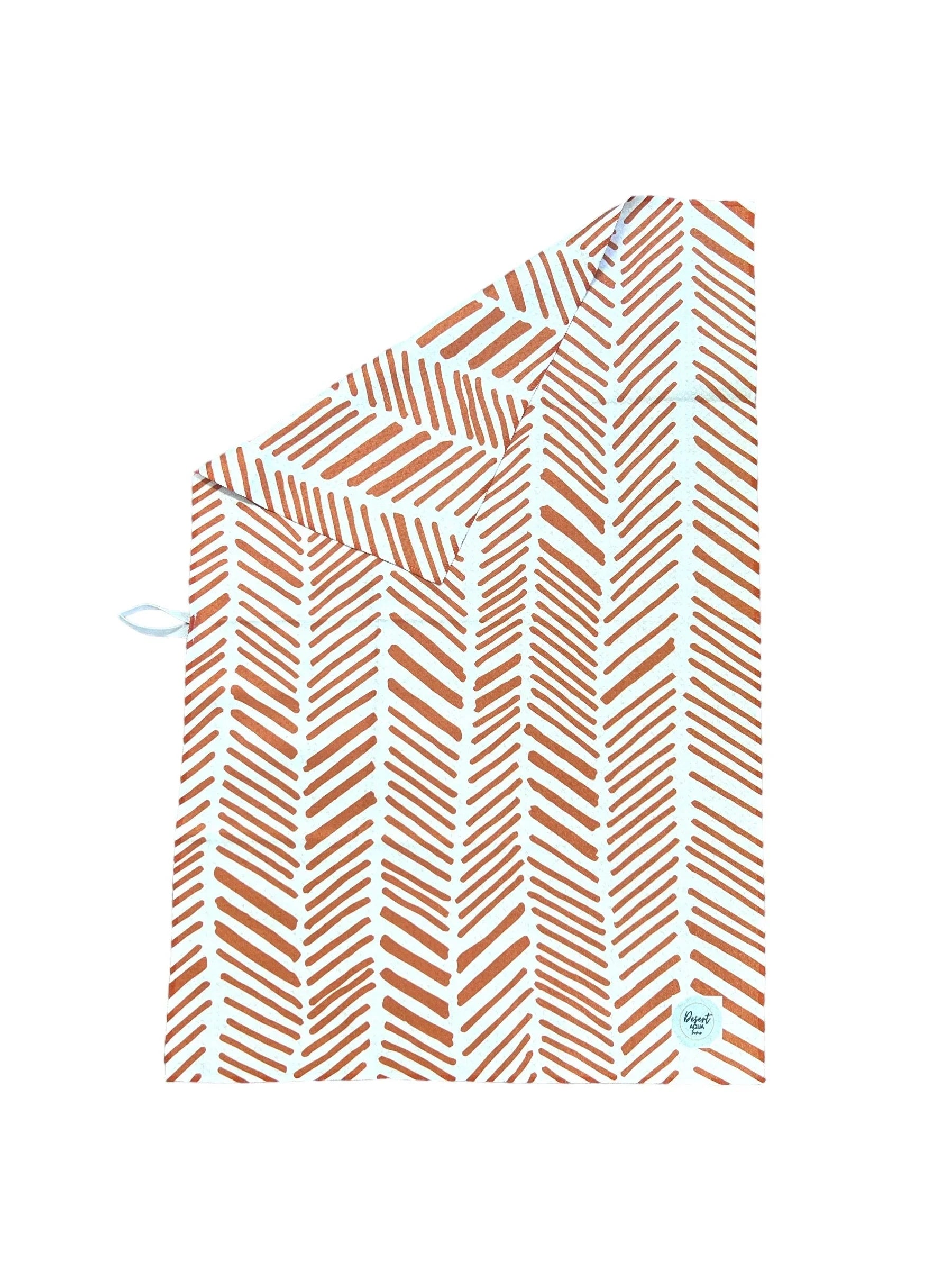 Along the Lines Kitchen Towel, front view - House Of Avana