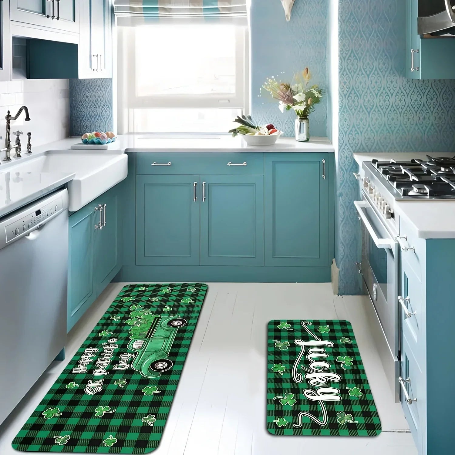 Kitchen Mat - Non-Slip Polyester 2-Pack