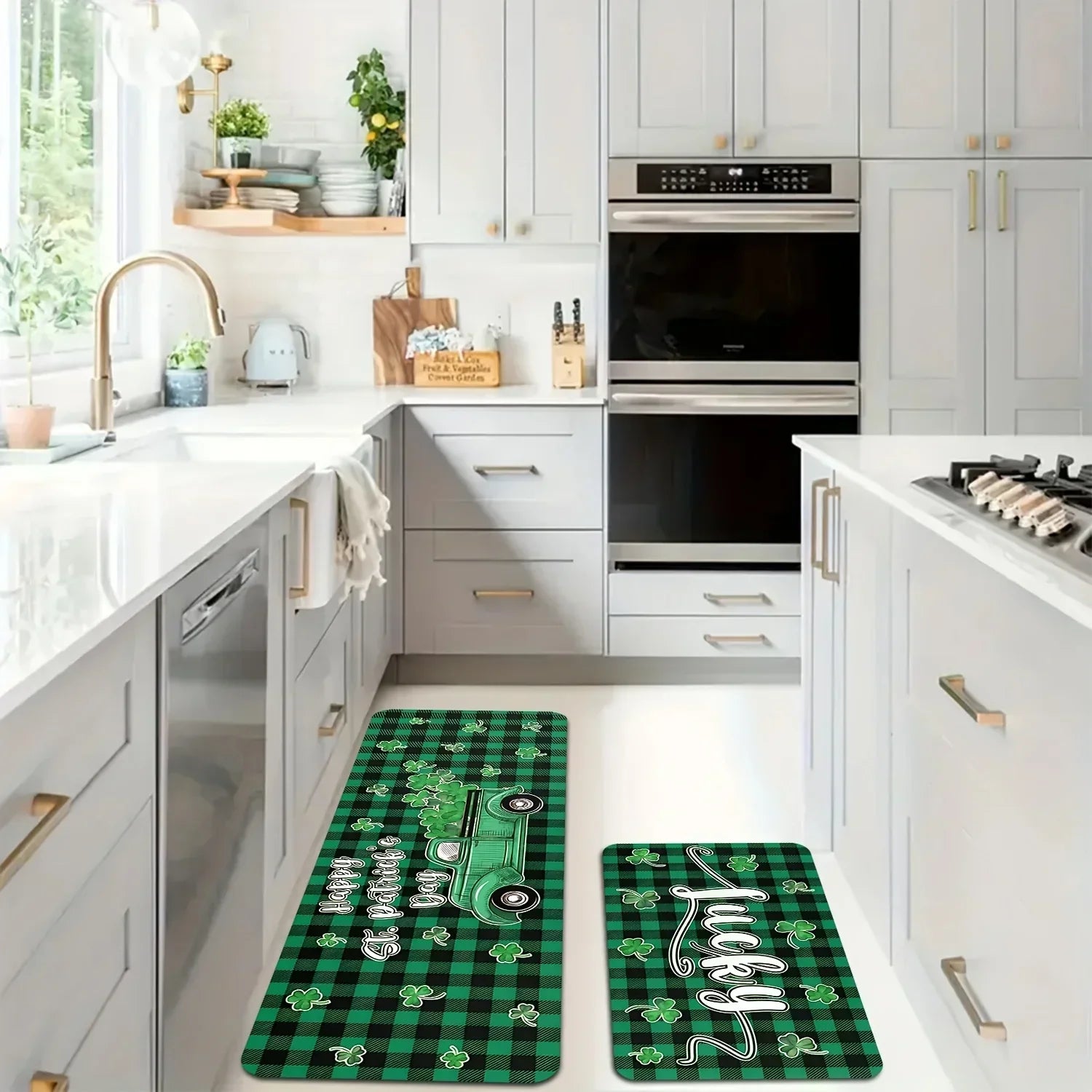 Kitchen Mat - Non-Slip Polyester 2-Pack