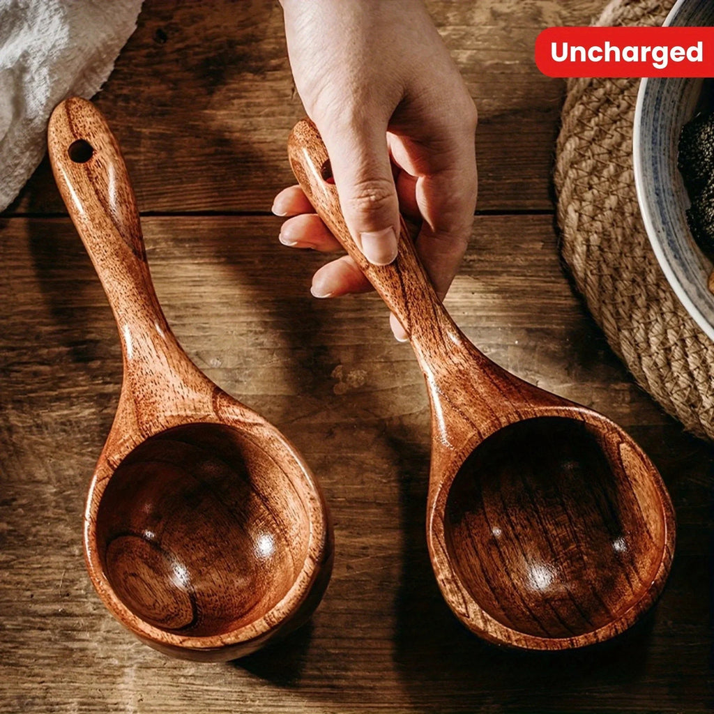 [Ergonomic Kitchen Spoon] 1pc Kitchen Spoon - Ergonomic Handle, Durable Construction | Non-Slip Grip, Compact Design for Precise Measuring, Scooping, Serving - Ideal for Baking, Cooking, Soup Serving - Safe for Home & Profess House Of Avana [[SKU:HOA-MSC-005]]