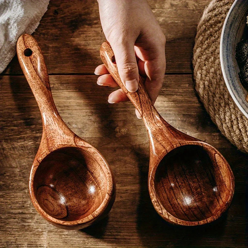 [Ergonomic Kitchen Spoon] 1pc Kitchen Spoon - Ergonomic Handle, Durable Construction | Non-Slip Grip, Compact Design for Precise Measuring, Scooping, Serving - Ideal for Baking, Cooking, Soup Serving - Safe for Home & Profess House Of Avana [[SKU:HOA-MSC-005]]