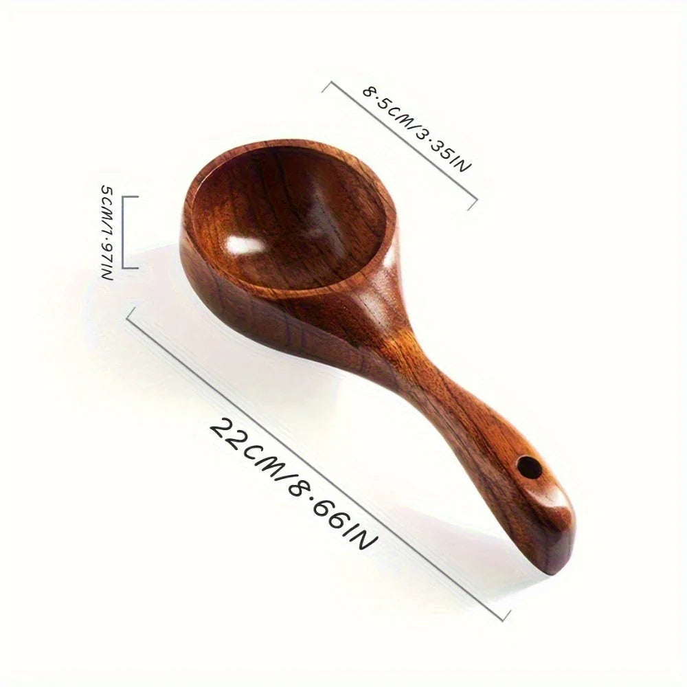 [Ergonomic Kitchen Spoon] 1pc Kitchen Spoon - Ergonomic Handle, Durable Construction | Non-Slip Grip, Compact Design for Precise Measuring, Scooping, Serving - Ideal for Baking, Cooking, Soup Serving - Safe for Home & Profess House Of Avana [[SKU:HOA-MSC-005]]