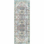 Blue Catigpian Distressed Washable Area Rug Hauteloom
