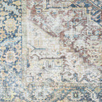 Blue Catigpian Distressed Washable Area Rug Hauteloom