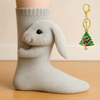 Animal Pattern Socks, Knitted Plush Cute Animal Design, Unisex, Suitable for All Sizes House Of Avana [[SKU:HOA-XMS-405]]