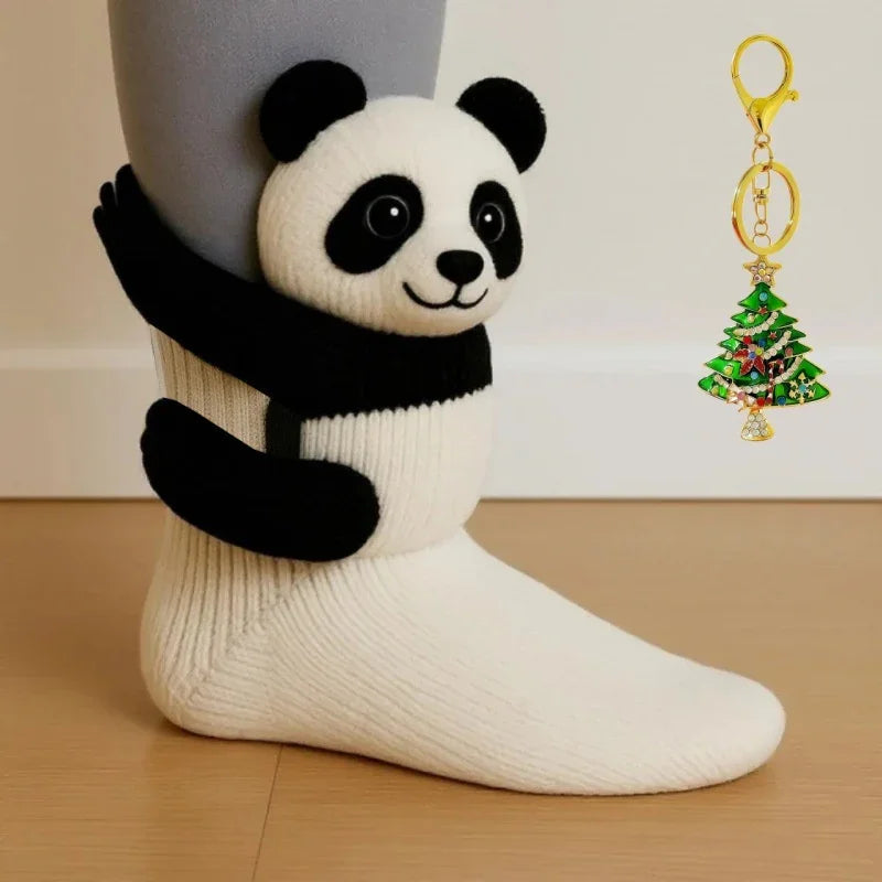 Animal Pattern Socks, Knitted Plush Cute Animal Design, Unisex, Suitable for All Sizes House Of Avana [[SKU:HOA-XMS-405]]