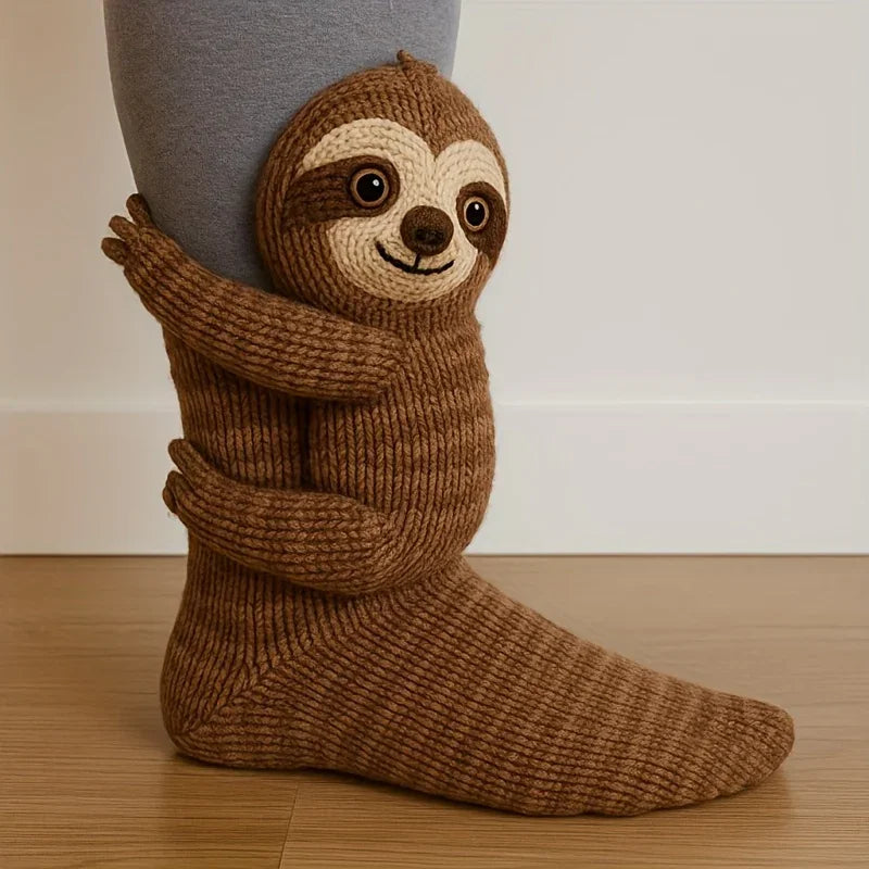 Animal Pattern Socks, Knitted Plush Cute Animal Design, Unisex, Suitable for All Sizes House Of Avana [[SKU:HOA-XMS-405]]