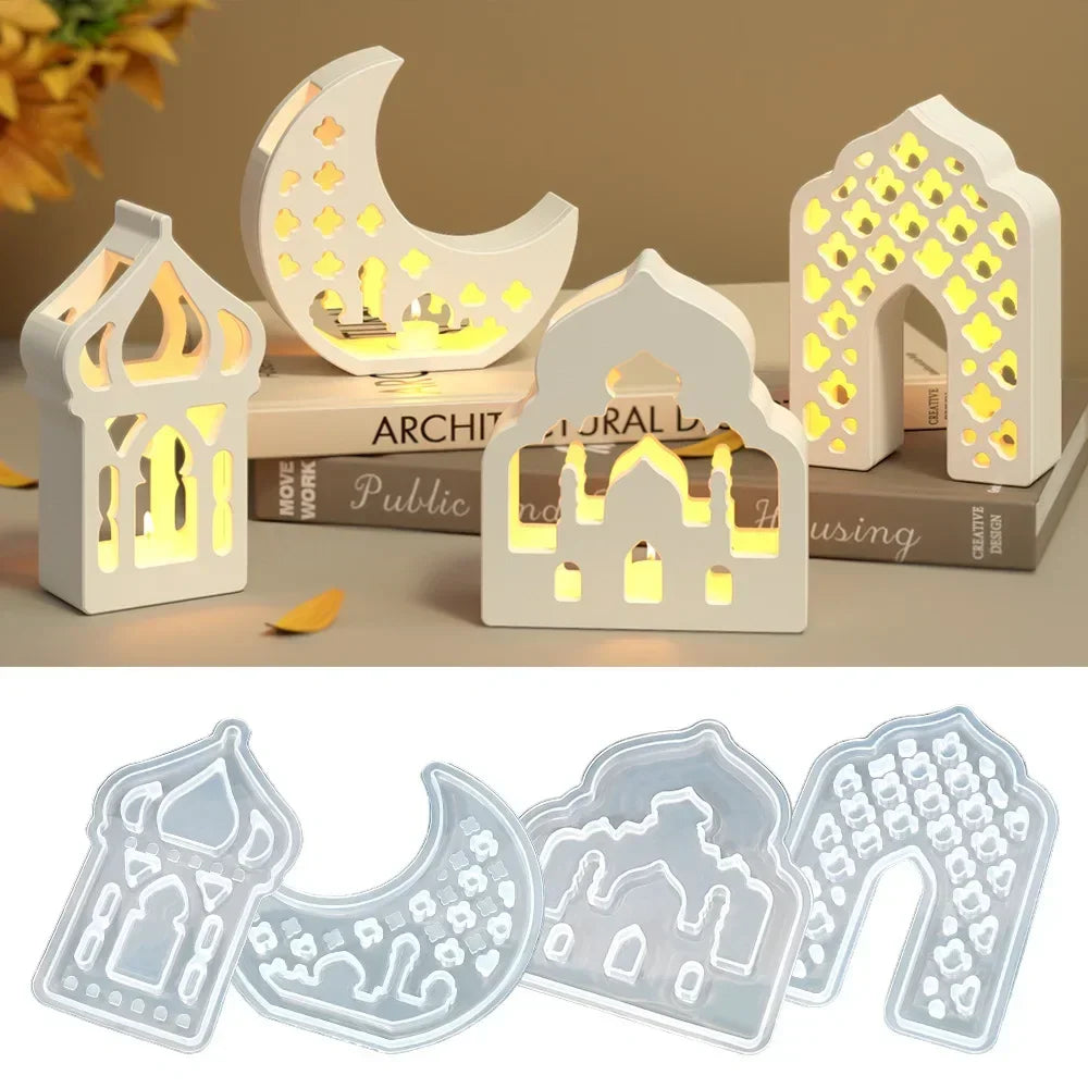 Lampshade - Hollow Silicone Moon Candle Holder