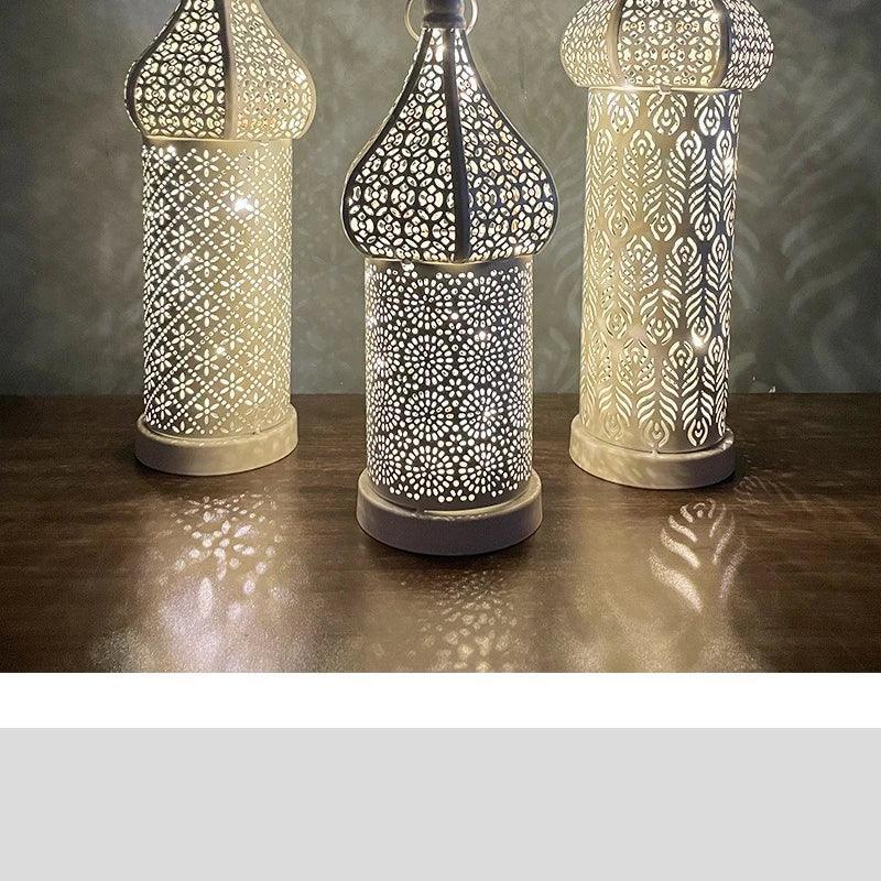 Lantern - LED Gold Wrought Iron