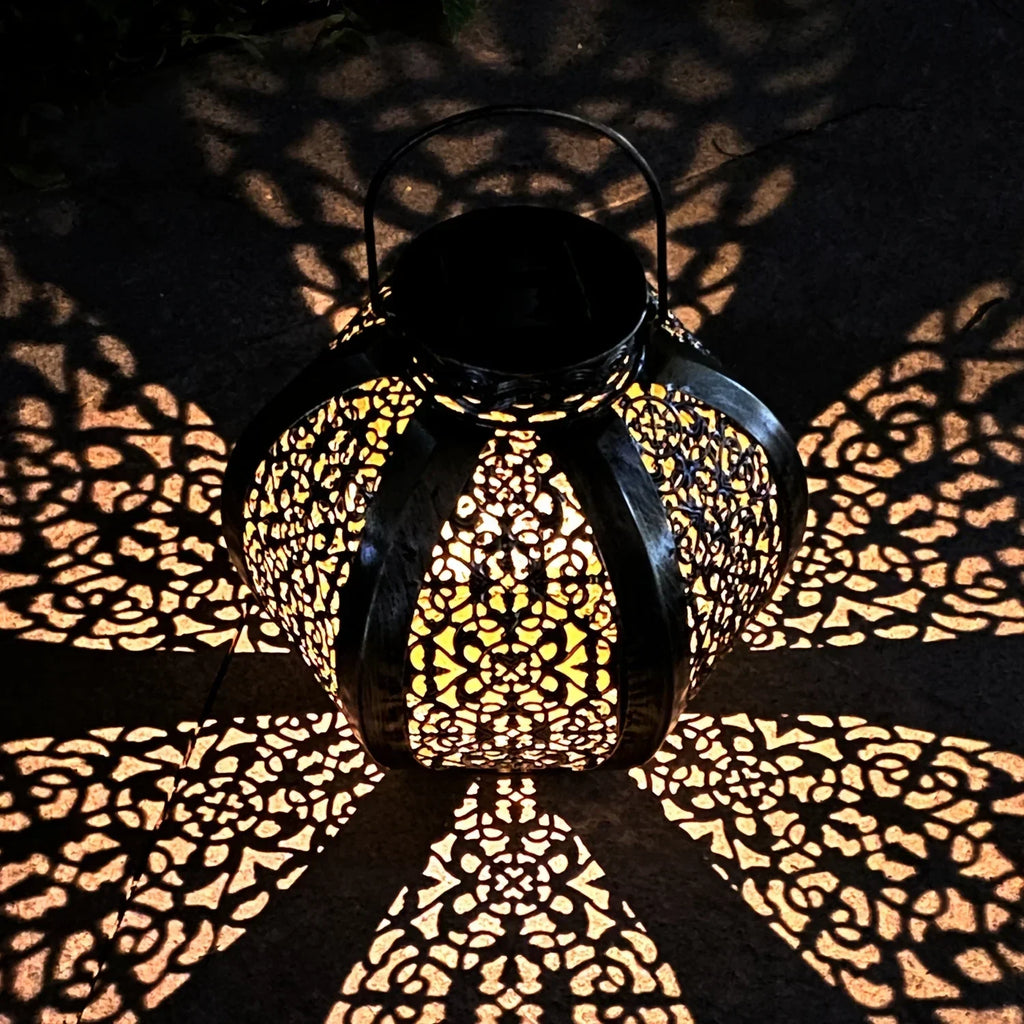 Lantern - Solar Iron Moroccan Large