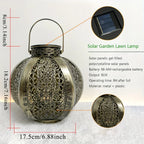 Lantern - Solar Iron Moroccan Large