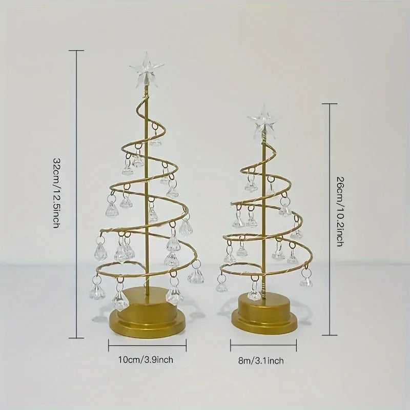 [Christmas Decorations] 7 Colorful Lights Large Christmas Tree Night Light | Crystal Diamond Design, Battery-Powered Indoor/Outdoor Decor for Home, Garden, Office, Party House Of Avana