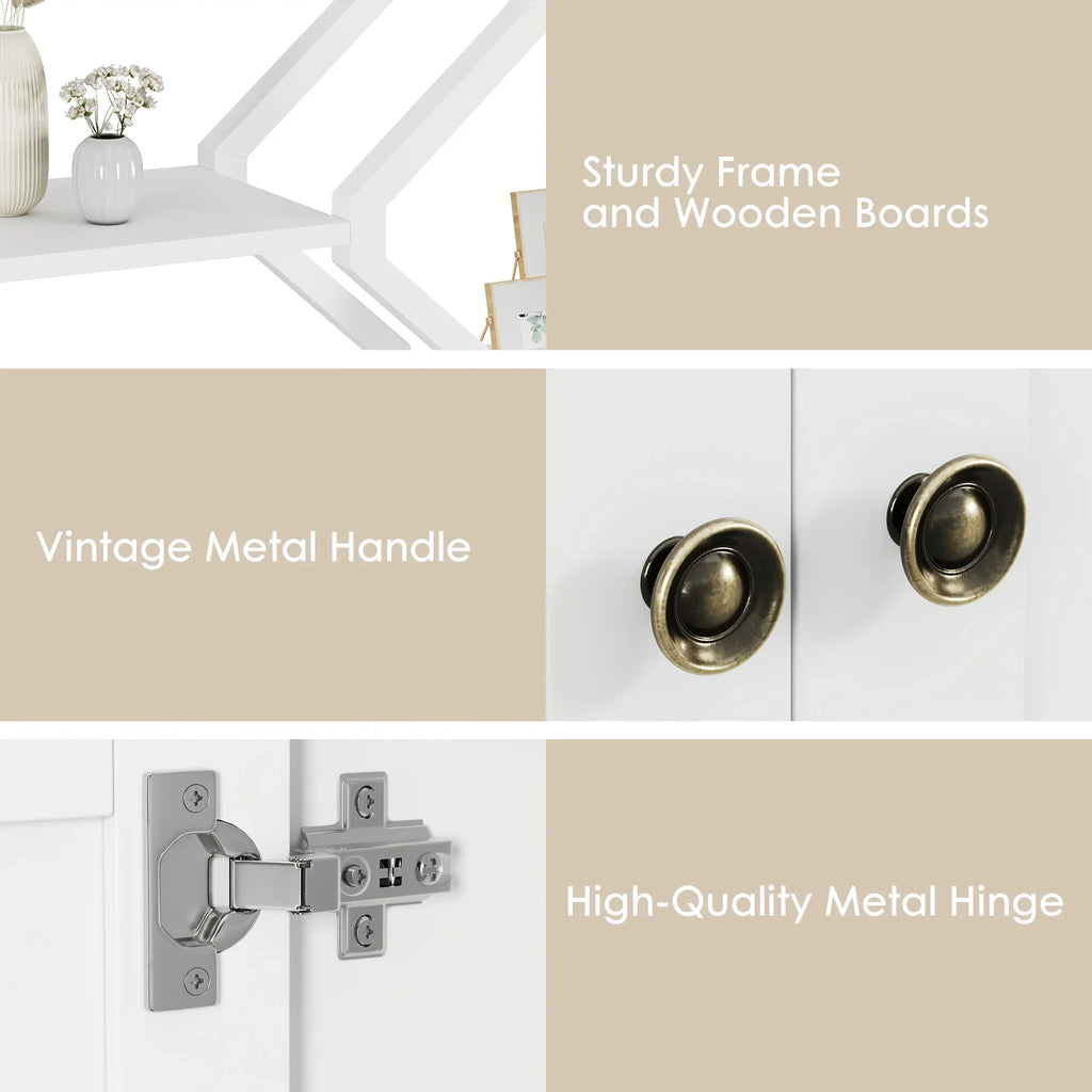 76.5" H X 74.2" W Industrial Bookshelf with 4 Large Storage Cabinet Shelves, 5-Tier Heavy Duty Wood & Metal Display Book Shelf, Large Etagere Bookcase, Floor to Ceiling Bookshelves/Room Divider for Wall/Library/Office/Living House Of Avana