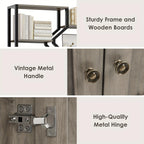 76.5" H X 74.2" W Industrial Bookshelf with 4 Large Storage Cabinet Shelves, 5-Tier Heavy Duty Wood & Metal Display Book Shelf, Large Etagere Bookcase, Floor to Ceiling Bookshelves/Room Divider for Wall/Library/Office/Living House Of Avana