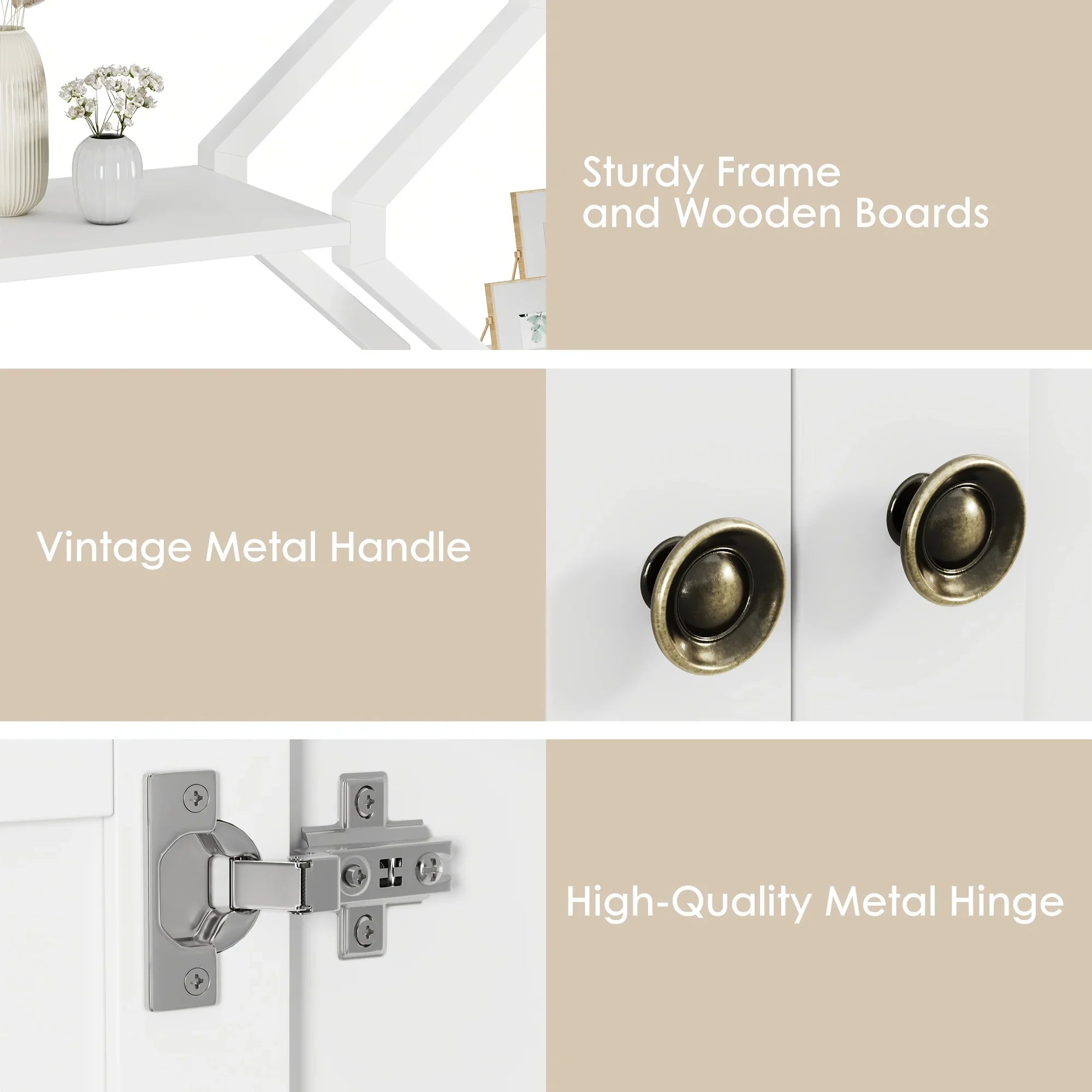 76.5" H X 74.2" W Industrial Bookshelf with 4 Large Storage Cabinet Shelves, 5-Tier Heavy Duty Wood & Metal Display Book Shelf, Large Etagere Bookcase, Floor to Ceiling Bookshelves/Room Divider for Wall/Library/Office/Living House Of Avana