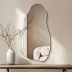 Large Modern Wave Mirror - Full-Length Vertical design with Curve, Elegant Bedroom Living Room Decor, Easy Installation No Wiring Needed, Durable for Home or Commercial Spaces, Wall Mirrors for Living Room, Easyinstallation M House Of Avana