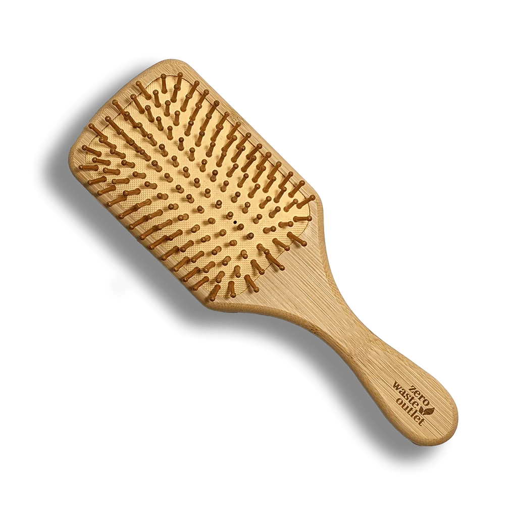 Large Paddle Style Bamboo Hairbrush Zero Waste Outlet