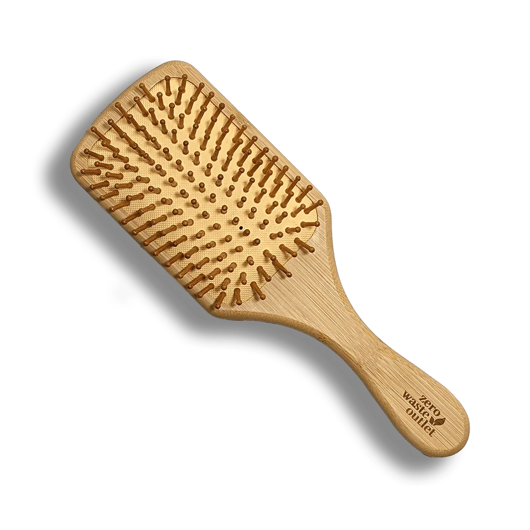 Large Paddle Style Bamboo Hairbrush Zero Waste Outlet
