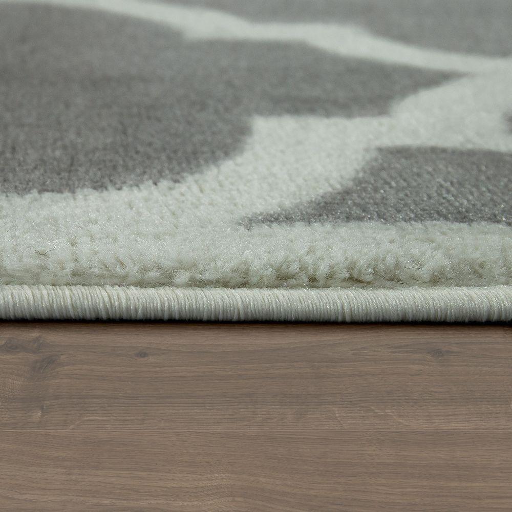 Large Rug Moroccan Pattern Short Pile Rug Modern Trend Grey White RugYourHome