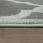 Large Rug Moroccan Pattern Short Pile Rug Modern Trend Grey White RugYourHome