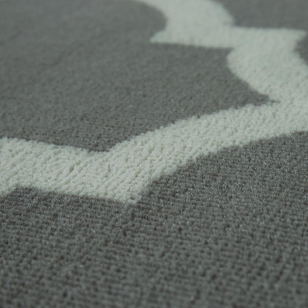 Large Rug Moroccan Pattern Short Pile Rug Modern Trend Grey White RugYourHome