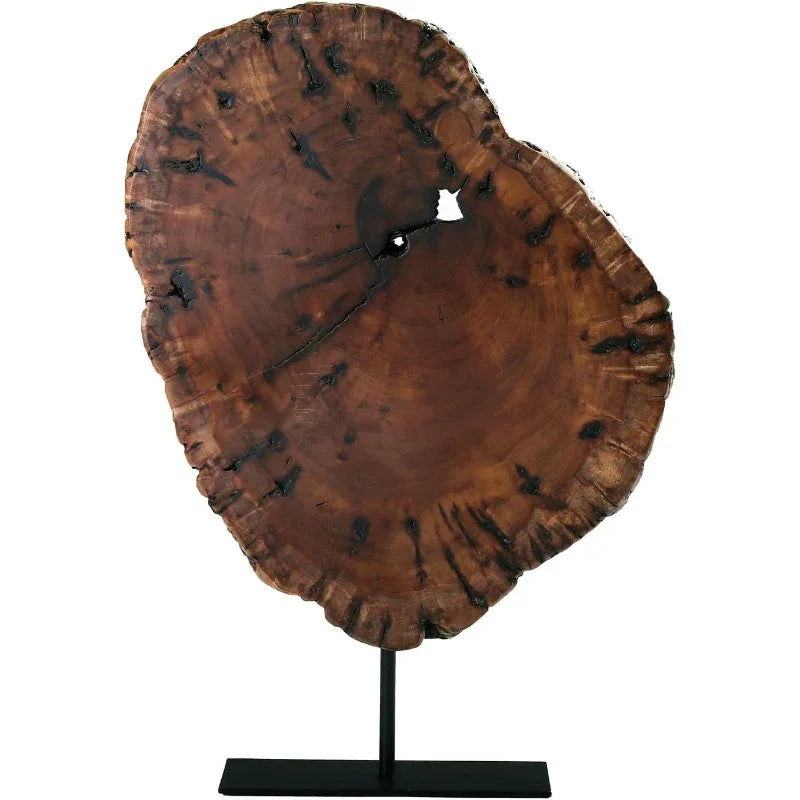 Large Vintage Tree Stump Sculpture - Realistic Bark Texture Tabletop or Wall-Mounted Decor, Durable Plastic Wood-like Collectible for Home Office Wedding Decoration, Rustic Farmhouse Decorative Accent (Over 10.23"x11.02"x1.57 House Of Avana