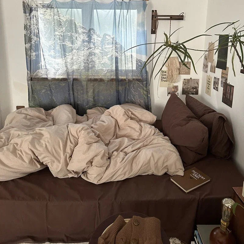 Latte Bedding Set / Brown Ever Lasting