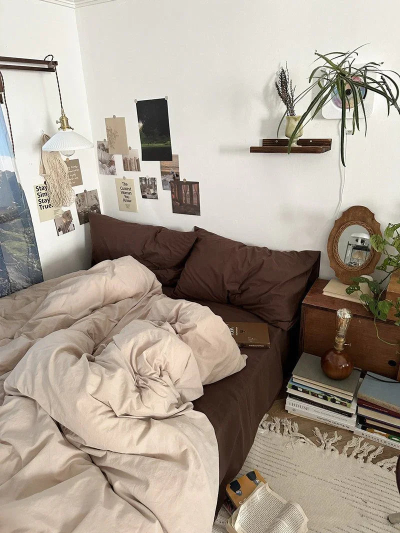Latte Bedding Set / Brown Ever Lasting