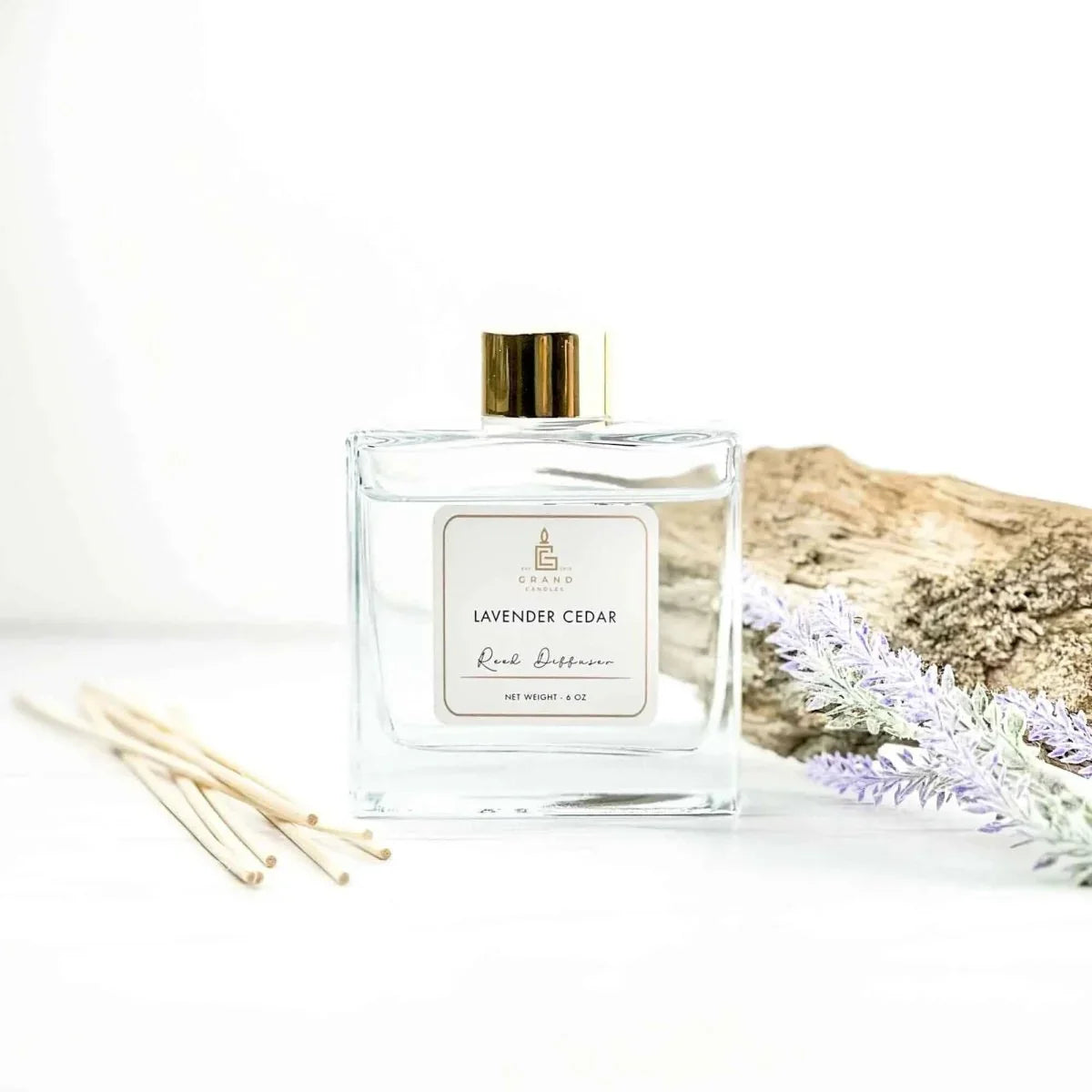 Lavender Cedar Reed Diffuser Grand Candles LLC