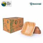 Bosnal - Palm Leaf Biodegradable Bowls, Inch, Square - House Of Avana