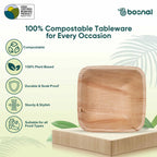 Bosnal - Palm Leaf Biodegradable Bowls, Inch, Square - House Of Avana