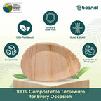 Bosnal - Palm Leaf Biodegradable Plates, Inch, Oval - House Of Avana